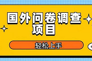 国外问卷调查项目,日入300+,在家赚美金
