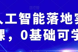 AI人工智能落地实操课,0基础可学
