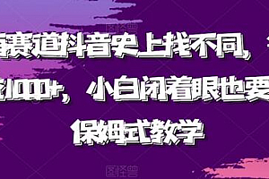 蓝海赛道抖音史上找不同,每日收益1000+,小白闭着眼也要做,保姆式教学