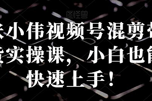 张小伟视频号混剪带货实操课,小白也能快速上手!