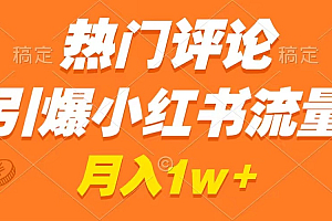 热门评论引爆小红书流量,作品制作简单,广告接到手软,月入过万不是梦