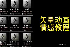 矢量动画情感教程:高点赞涨粉,适合情感、思维、创业教育等赛道