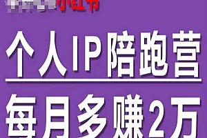 小红书个人IP陪跑营,60天拥有自动转化成交的双渠道个人IP,每月多赚2w