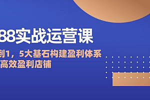 (12482期)1688实战运营课:从0到1,5大基石构建盈利体系,打造高效盈利店铺