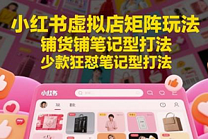 小红书虚拟店矩阵玩法,铺货铺笔记型打法,少款狂怼笔记型打法(更新)