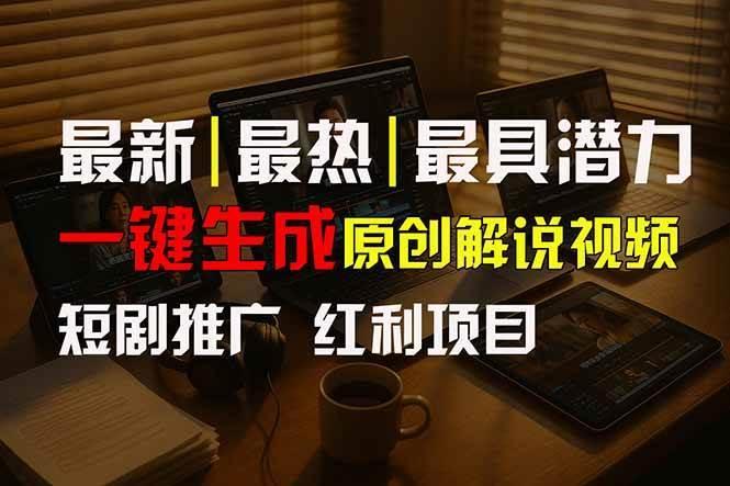 (15658期)短剧推广新思路,AI一键生成原创解说视频,10分钟产出100条,30天赚了5.5w