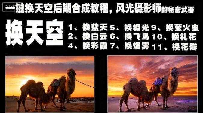 一键换天空后期合成教程,风光摄影师的秘密武器