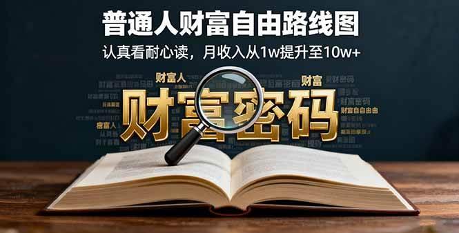 (16161期)某付费文:普通人财富自由路线图,认真看耐心读,月收入从1w提升至10w+