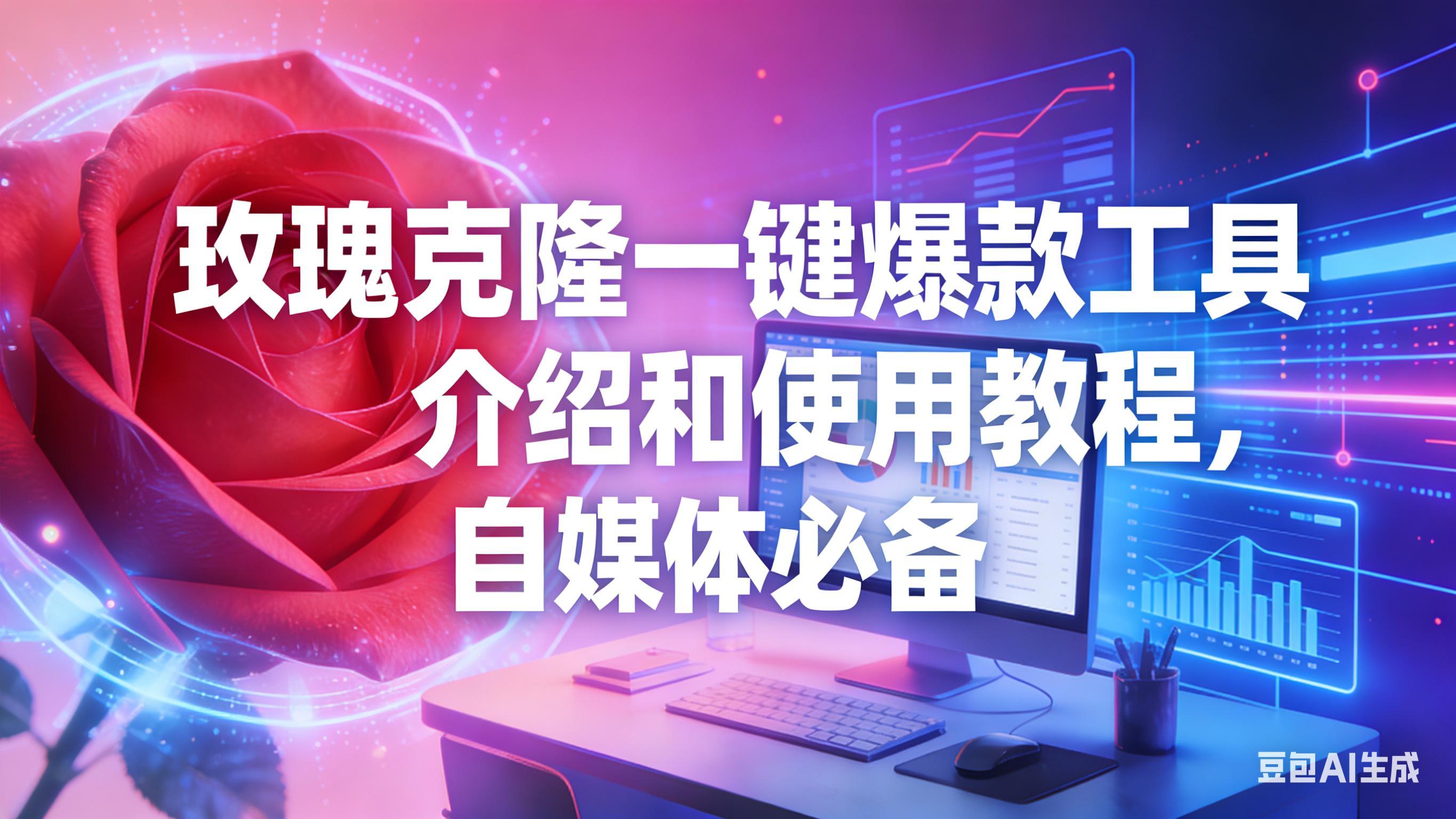 (16772期)玫瑰克隆工具,自媒体必备,一键爆款工具详细介绍和使用教程