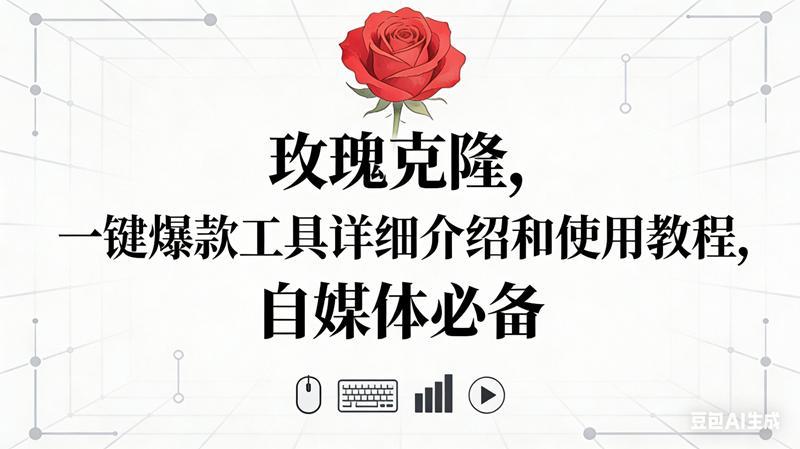 (16811期)玫瑰克隆神器,自媒体必备,一键爆款工具详细介绍和使用教程