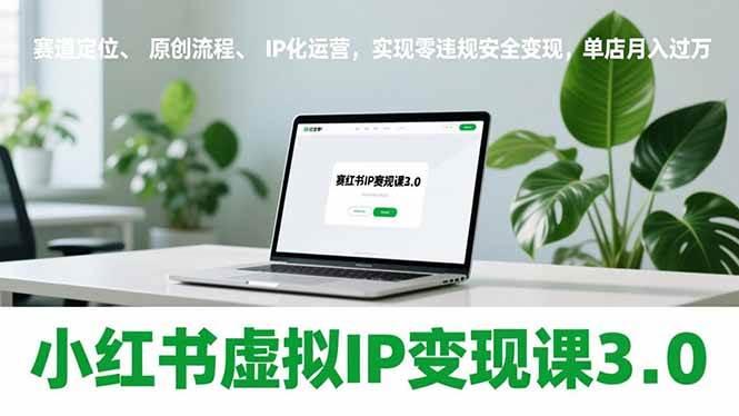 (17029期)小红书虚拟IP变现课3.0,赛道定位、原创流程、IP化运营,实现零违规安全变现,单店月入过万