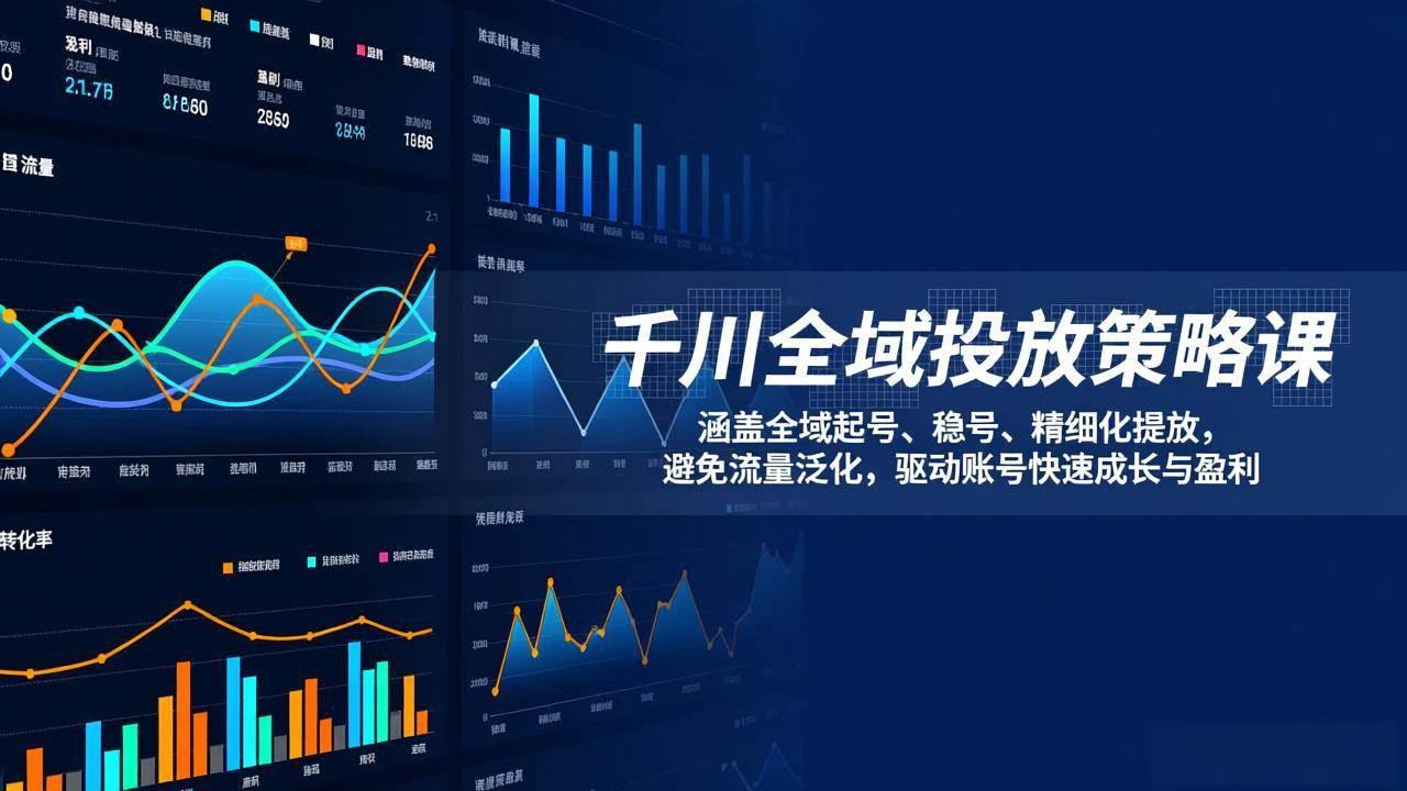 (17285期)千川全域投放策略课:涵盖全域起号、稳号、精细化投放,避免流量泛化,驱动账号快速成长与盈利